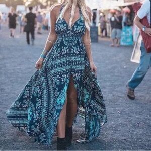 ✨vintage✨ Spell Pandora Kerchief Halter Dress